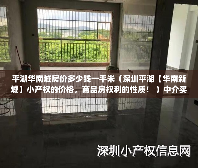 平湖华南城房价多少钱一平米（深圳平湖【华南新城】小产权的价格，商品房权利的性质！ ）中介买小产权房要做多久监狱，