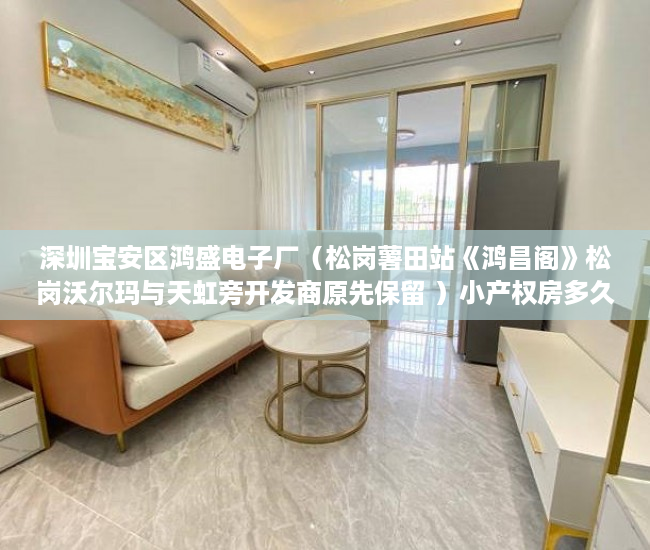 深圳宝安区鸿盛电子厂（松岗薯田站《鸿昌阁》松岗沃尔玛与天虹旁开发商原先保留 ）小产权房多久出售，