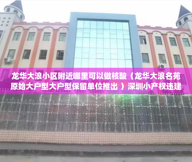 龙华大浪小区附近哪里可以做核酸（龙华大浪名苑原始大户型大户型保留单位推出 ）深圳小产权违建怎么办，