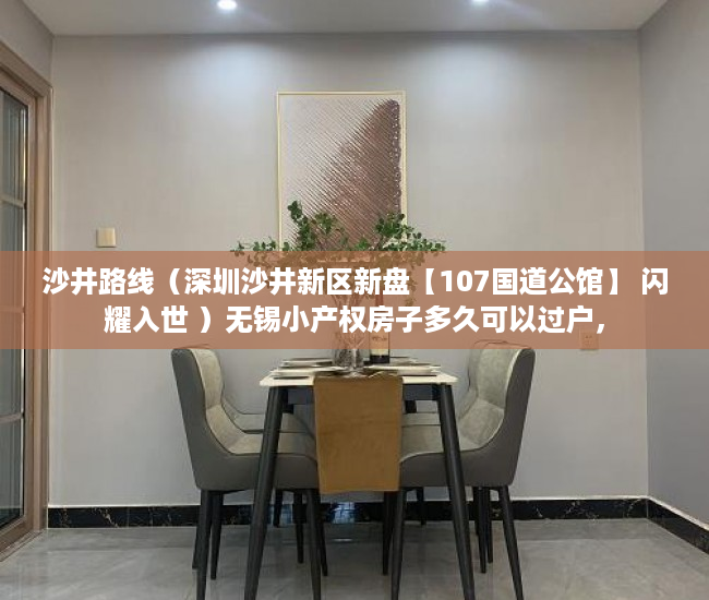 沙井路线（深圳沙井新区新盘【107国道公馆】 闪耀入世 ）无锡小产权房子多久可以过户，