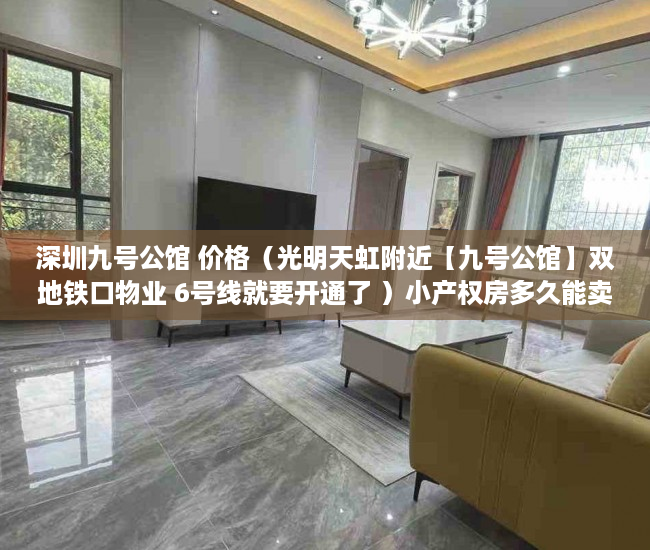 深圳九号公馆 价格（光明天虹附近【九号公馆】双地铁口物业 6号线就要开通了 ）小产权房多久能卖出去，
