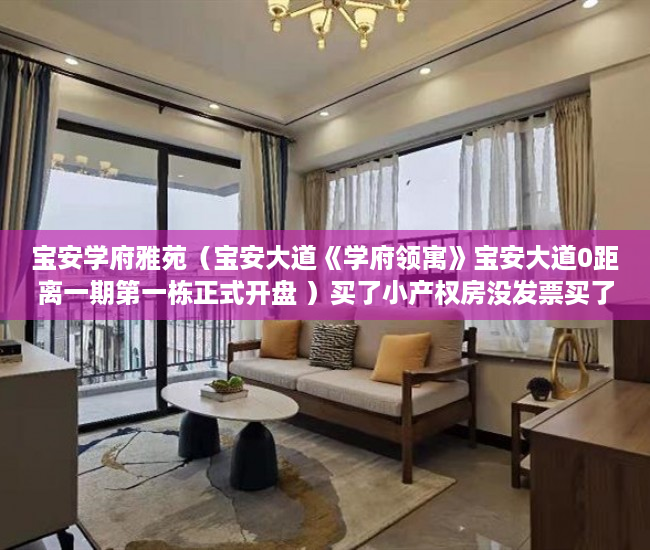 宝安学府雅苑（宝安大道《学府领寓》宝安大道0距离一期第一栋正式开盘 ）买了小产权房没发票买了怎么办，