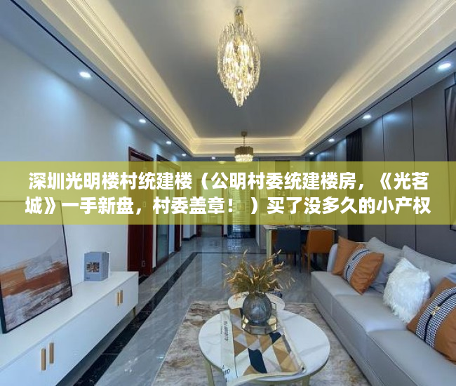 深圳光明楼村统建楼（公明村委统建楼房，《光茗城》一手新盘，村委盖章！ ）买了没多久的小产权要拆怎么办，